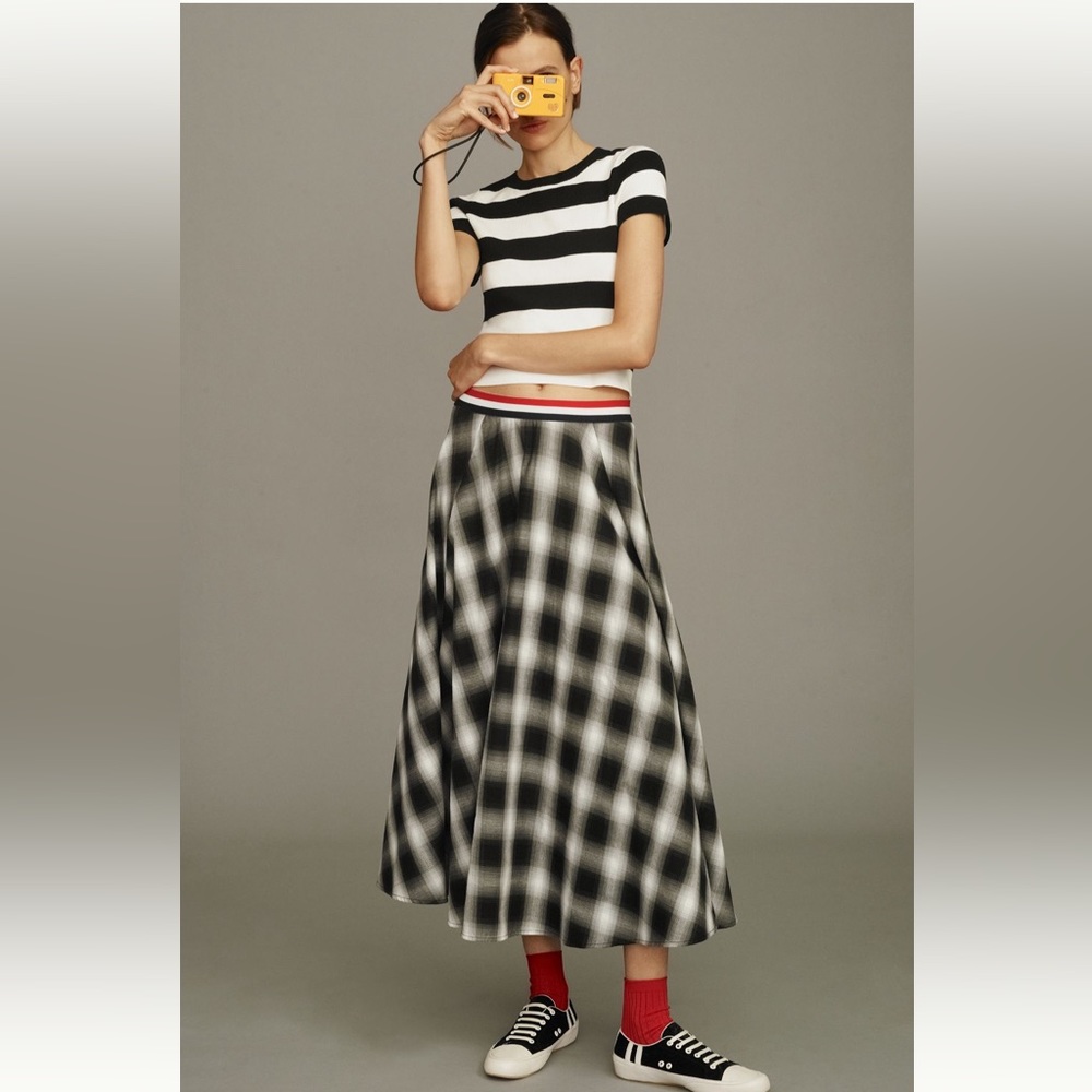 Anthropologie plaid skirt